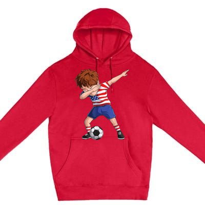 Dabbing Soccer  United States Jersey USA Football Premium Pullover Hoodie