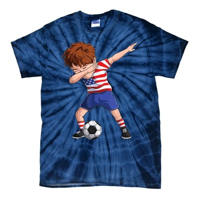 Dabbing Soccer  United States Jersey USA Football Tie-Dye T-Shirt