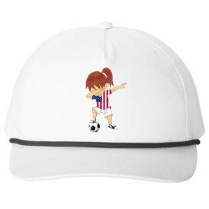 Dabbing Soccer USA Jersey Girls American Football Snapback Five-Panel Rope Hat