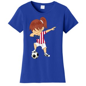 Dabbing Soccer USA Jersey Girls American Football Women's T-Shirt