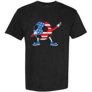 Dabbing Soccer USA Flag For Soccer Lover Garment-Dyed Heavyweight T-Shirt