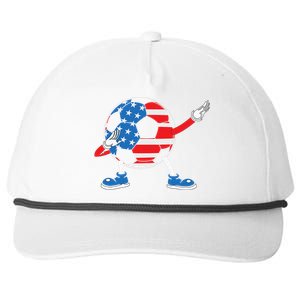 Dabbing Soccer USA Flag For Soccer Lover Snapback Five-Panel Rope Hat