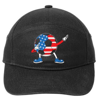 Dabbing Soccer USA Flag For Soccer Lover 7-Panel Snapback Hat