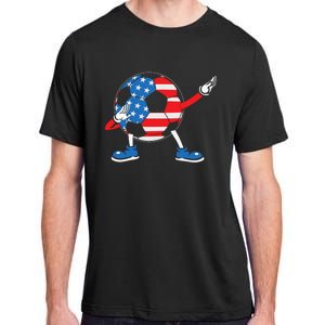 Dabbing Soccer USA Flag For Soccer Lover Adult ChromaSoft Performance T-Shirt