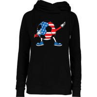 Dabbing Soccer USA Flag For Soccer Lover Womens Funnel Neck Pullover Hood