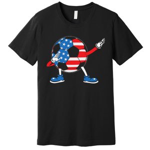 Dabbing Soccer USA Flag For Soccer Lover Premium T-Shirt