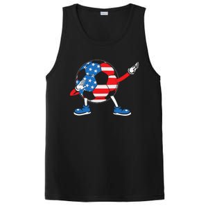 Dabbing Soccer USA Flag For Soccer Lover PosiCharge Competitor Tank