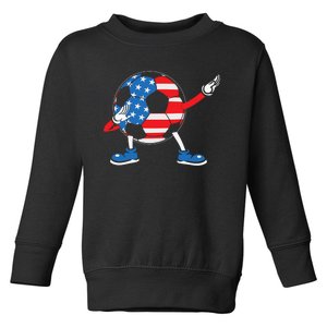 Dabbing Soccer USA Flag For Soccer Lover Toddler Sweatshirt