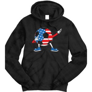 Dabbing Soccer USA Flag For Soccer Lover Tie Dye Hoodie