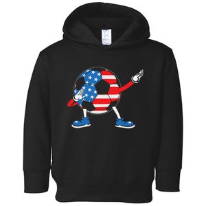 Dabbing Soccer USA Flag For Soccer Lover Toddler Hoodie