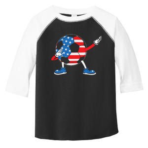 Dabbing Soccer USA Flag For Soccer Lover Toddler Fine Jersey T-Shirt