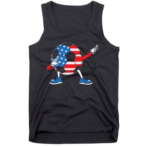 Dabbing Soccer USA Flag For Soccer Lover Tank Top