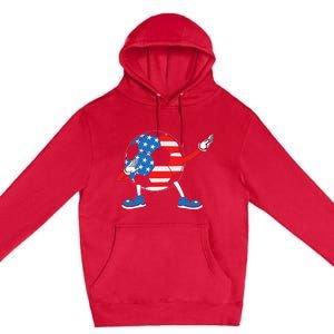 Dabbing Soccer USA Flag For Soccer Lover Premium Pullover Hoodie