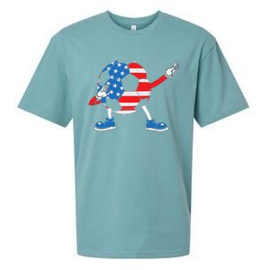 Dabbing Soccer USA Flag For Soccer Lover Sueded Cloud Jersey T-Shirt