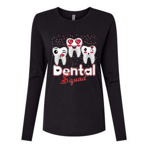 Dental Squad Valentine's Students Dentist Assistants Hygiene Gift Womens Cotton Relaxed Long Sleeve T-Shirt