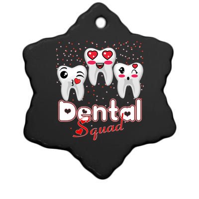 Dental Squad Valentine's Students Dentist Assistants Hygiene Gift Ceramic Star Ornament