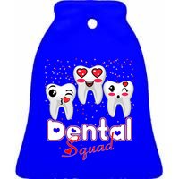 Dental Squad Valentine's Students Dentist Assistants Hygiene Gift Ceramic Bell Ornament