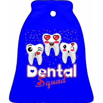 Dental Squad Valentine's Students Dentist Assistants Hygiene Gift Ceramic Bell Ornament