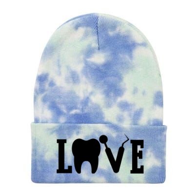 Dental Squad Valentine's Students Dentist Assistants Hygiene Gift Tie Dye 12in Knit Beanie