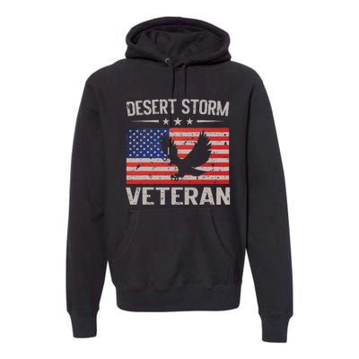 Desert Storm Veteran Persian War Service Ribbon Premium Hoodie