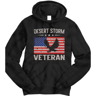 Desert Storm Veteran Persian War Service Ribbon Tie Dye Hoodie