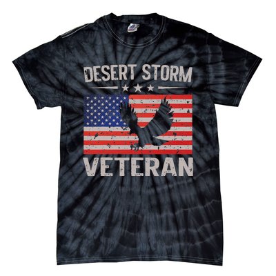 Desert Storm Veteran Persian War Service Ribbon Tie-Dye T-Shirt