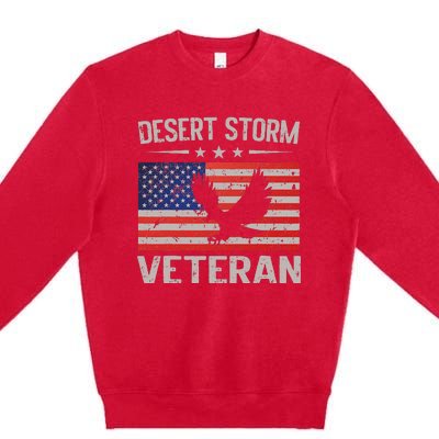 Desert Storm Veteran Persian War Service Ribbon Premium Crewneck Sweatshirt