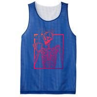 Distressed Skeleton Vintage Smiling Skull Ing Coffee Gift Mesh Reversible Basketball Jersey Tank