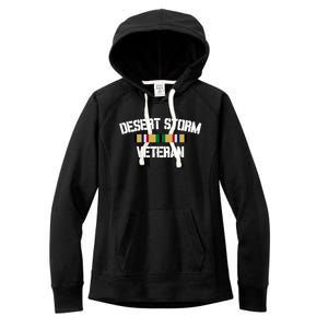 Desert Storm Veteran Pride Persian Gulf War Service Ribbon Gift Women's Fleece Hoodie