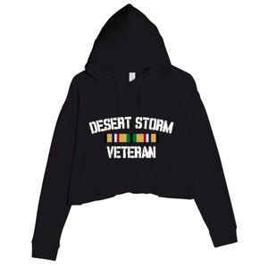 Desert Storm Veteran Pride Persian Gulf War Service Ribbon Gift Crop Fleece Hoodie