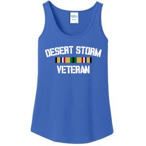 Desert Storm Veteran Pride Persian Gulf War Service Ribbon Gift Ladies Essential Tank