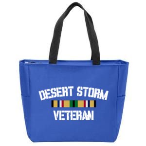 Desert Storm Veteran Pride Persian Gulf War Service Ribbon Gift Zip Tote Bag