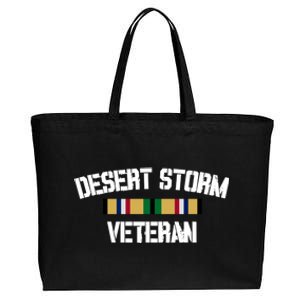 Desert Storm Veteran Pride Persian Gulf War Service Ribbon Gift Cotton Canvas Jumbo Tote