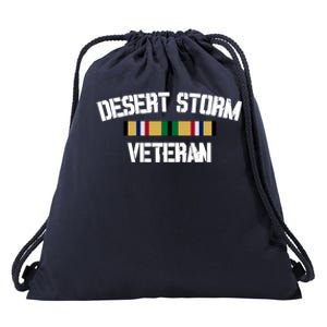 Desert Storm Veteran Pride Persian Gulf War Service Ribbon Gift Drawstring Bag