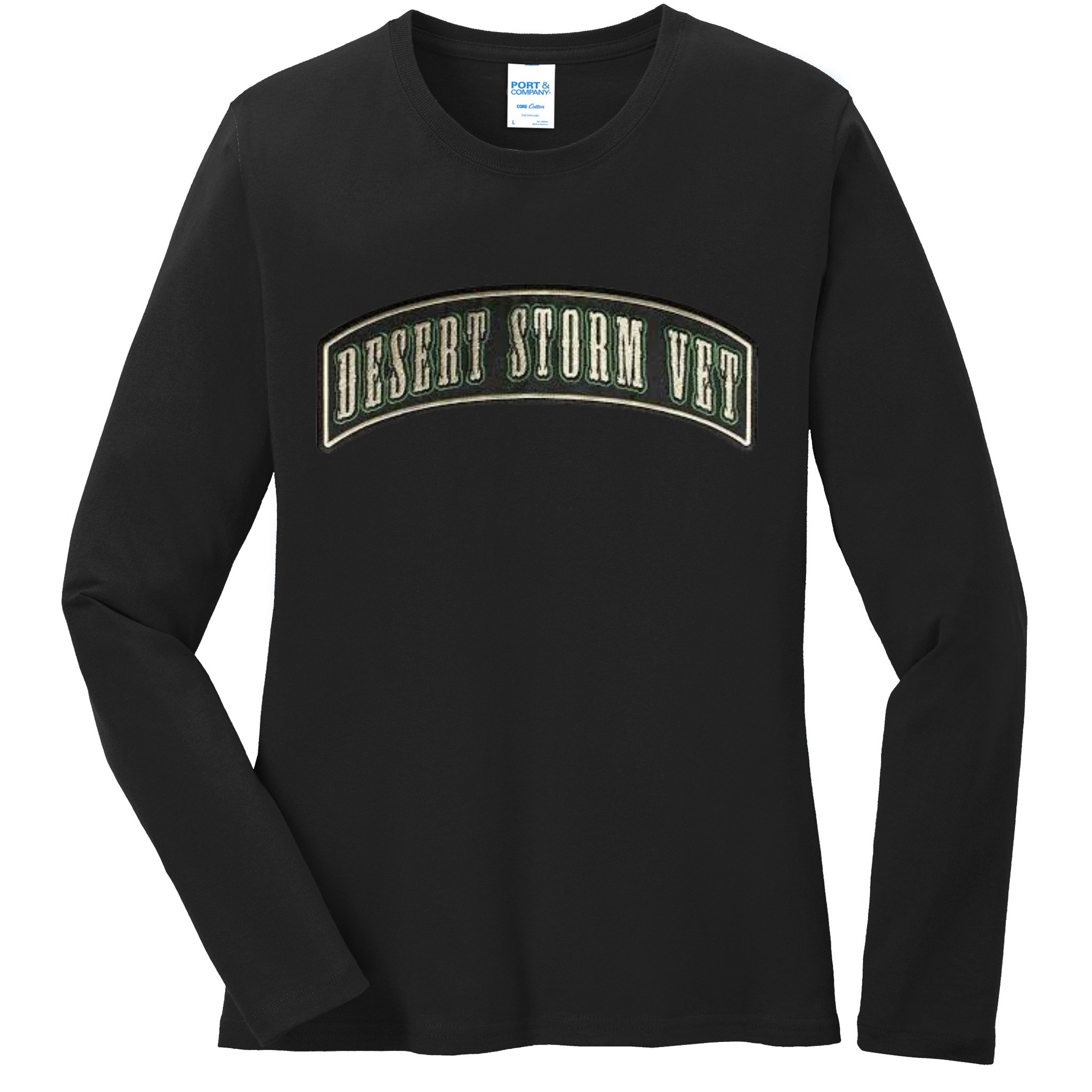 Desert Storm Veteran Ladies Long Sleeve Shirt