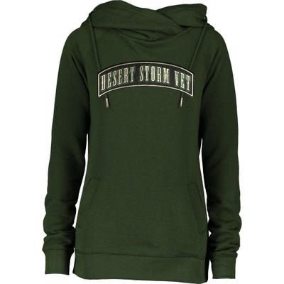 Desert Storm Veteran Womens Funnel Neck Pullover Hood
