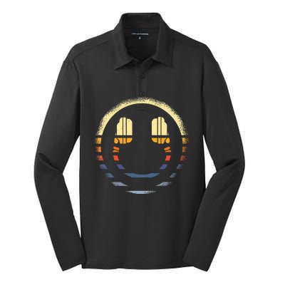 Dj Smile Vintage Silk Touch Performance Long Sleeve Polo