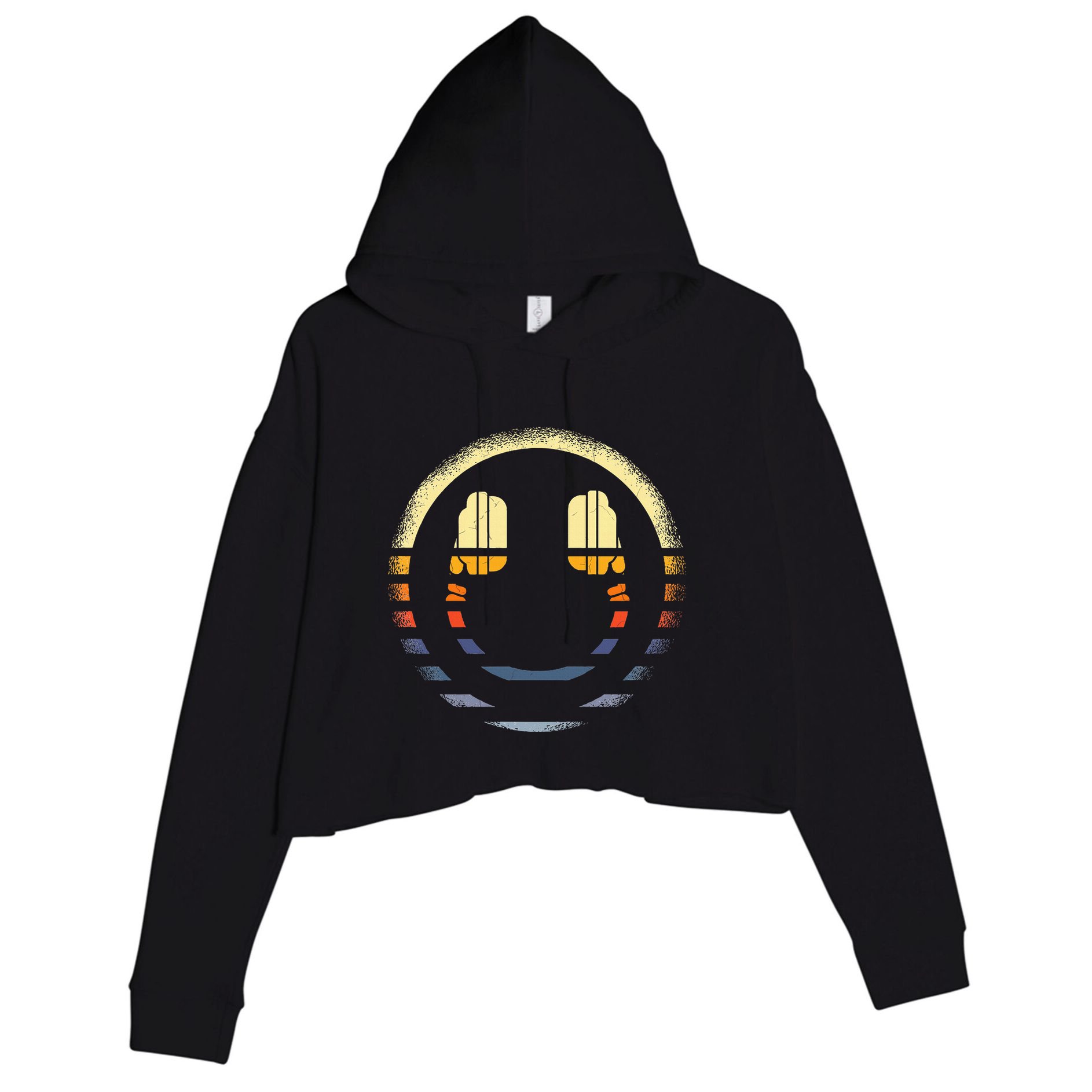 Dj Smile Vintage Crop Fleece Hoodie