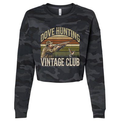 Dove Slayerr Vintage Club Bird Hunter Dove Season Cropped Pullover Crew