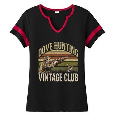 Dove Slayerr Vintage Club Bird Hunter Dove Season Ladies Halftime Notch Neck Tee