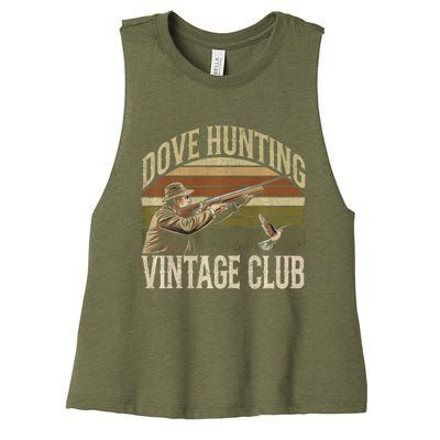 Dove Slayerr Vintage Club Bird Hunter Dove Season Women's Racerback Cropped Tank