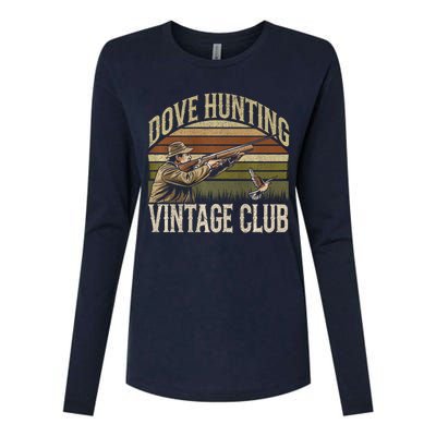 Dove Slayerr Vintage Club Bird Hunter Dove Season Womens Cotton Relaxed Long Sleeve T-Shirt