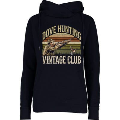 Dove Slayerr Vintage Club Bird Hunter Dove Season Womens Funnel Neck Pullover Hood