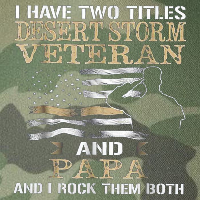 Desert Storms Veteran And Papa Rocks Them Both Veteran Dads Cool Gift Legacy Tie Dye Trucker Hat