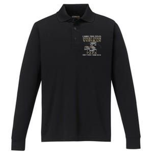 Desert Storms Veteran And Papa Rocks Them Both Veteran Dads Cool Gift Performance Long Sleeve Polo