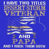 Desert Storms Veteran And Papa Rocks Them Both Veteran Dads Cool Gift 16 in Basic Backpack