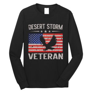 Desert Storm Veteran Persian War Service Ribbon Long Sleeve Shirt