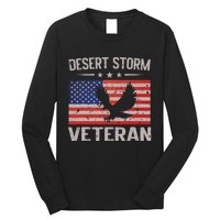 Desert Storm Veteran Persian War Service Ribbon Long Sleeve Shirt