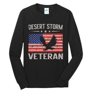 Desert Storm Veteran Persian War Service Ribbon Tall Long Sleeve T-Shirt