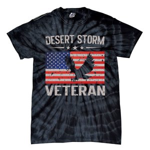 Desert Storm Veteran Persian War Service Ribbon Tie-Dye T-Shirt